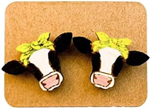 17 милји обетки Хајлендс крави обетки дрвени крави обетки земја крави обетки фарма село дами роденденски обетки подарок starвезда