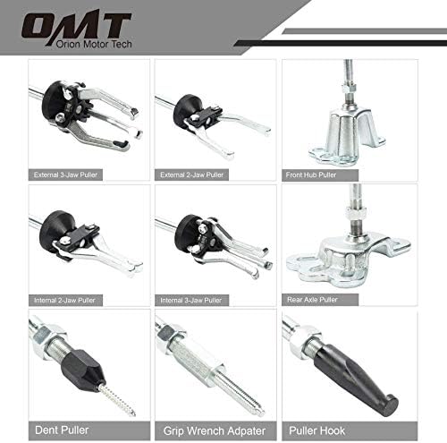 OMT 9-насочен сет за влечење на чекан за слајд, отстранувач на лежишта на предното тркало и задното тркало, центар за алатки