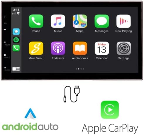 Џип Wrangler JK 6.8 Екран На Допир Двојно Din Радио Комплет Со Резервна Камера За Резервни Гуми, Apple CarPlay, Android Авто, Цртичка Комплет,
