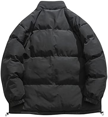 Јакна од пуфер мажи, тешка мантил од палто од снег ватиран тактички јакни за мажи со пуфери со качулка со аспиратор