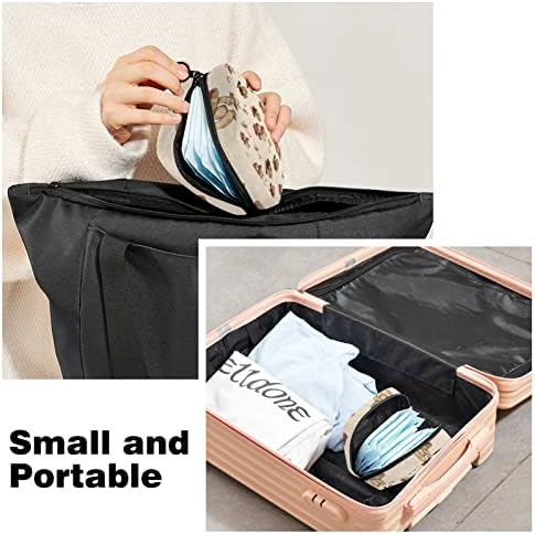 Мала печурка санитарна торба за складирање на салфетка, преносен период, торбички торбички торбички за период менструална чаша торба со патент