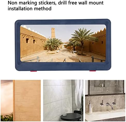 Фекамос кутија за туширање на екранот на допир, водоотпорен држач за туш таблети за вежбање бесплатно монтирање на wallидот Лесна инсталација за бања и миење на бања