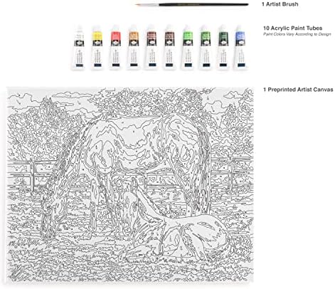 Сликарство на Royal & Langnickel Pcl2 според броеви со голем сет за сликање на платно, коњи на поле