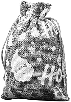Вефсу Бонбони Врвка За Влечење Лен Џеб Торба За Чување Памук Торба За Подароци Божиќна Ленена Снегулка Организирање Контејнери