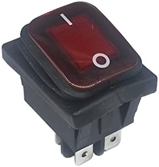 Switch Zaahh Rocker Switch KCD4 4PIN SPST SNAP-IN IN/OFF PANEL MONTING STOWN на водоотпорен брод Рокер 16A/250V црвени бакарни нозе