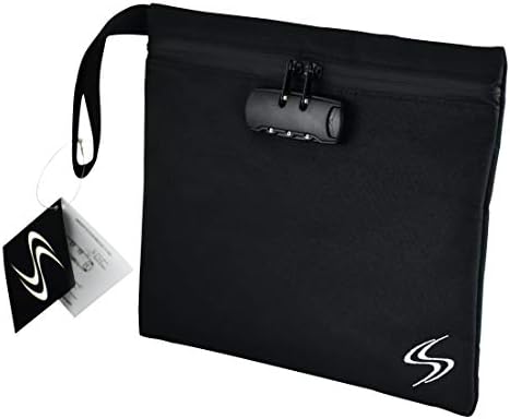 Smart Stash Premium торба со вградена комбинација за заклучување, внатрешни џебови од мрежа и рачка за носење