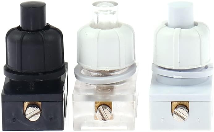 Електрични фитинзи за ламби од 10 парчиња со орев микро-движење мал прекинувач за заклучување на копчето за заклучување на копчето за