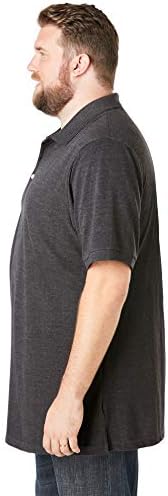 Кингс машка голема и висока подолга должина на смалување-помалку pique polo кошула