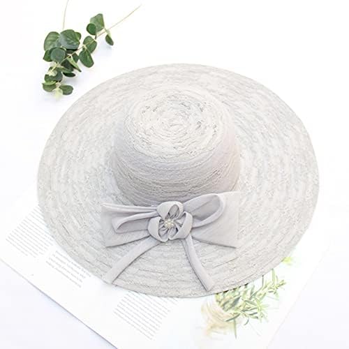 Женска црква свадба невестинска цветна капа, женски летен фустан, широка лисја цвет, невестинска плажа капа, бејзбол капачиња