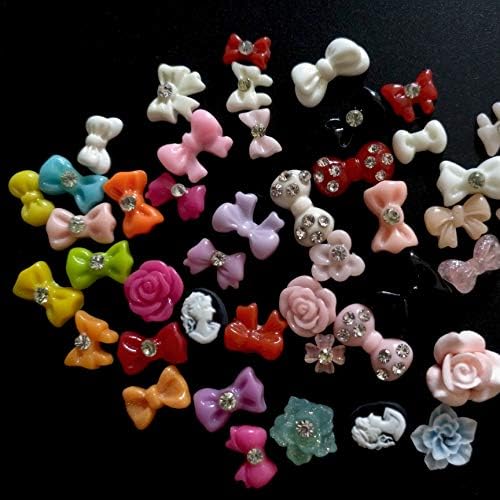 Alltop 3D декорација на ноктите мешавина од смола за нокти Арт Ронстонс Кулорфул 300 парчиња/Лот цвет, лакови, срце, rhinestone, забавен