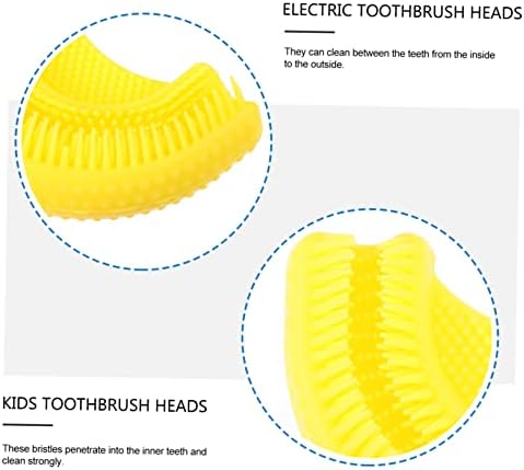 Хемотон 6 парчиња силиконски четки за заби покритие деца автоматска четка за заби Електрични деца четки за заби