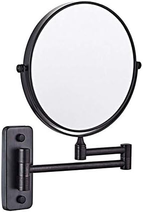 Deihge Makeup Mirror Wallид монтиран од 8-инчен двострано огледало за вртење на wallидот, проширување на козметичко бричење на бањата