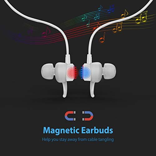 Слушалки за слушалки AdProtech Молња Упатства за слушалки Магнетни уши во уво MFI овластени со микрофон контролер за спортски тренинг компатибилен