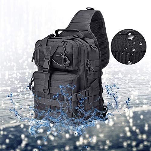 Hopopower Tactical Sling Tag Pack воен ровер ранец EDC Assault Range Tagn, отпорна на вода