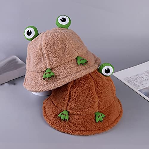 Бебе момче девојче рибарски капа модерен цртан филм жаба пролет есен симпатична прилагодлива топла лента за глава дизајнирана капа од
