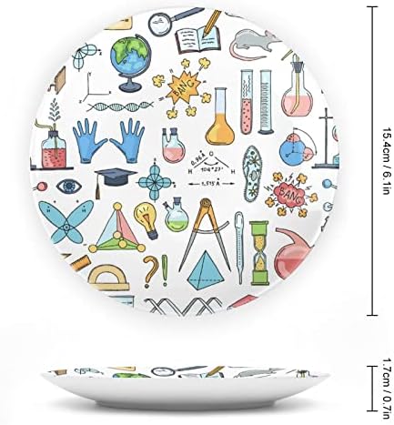 Елементи на наука или хемија, кои се прикажани Фото коска Кина, декоративна чинија, Керамичка вечера, занаетчиски плочи за жени Мажи подароци
