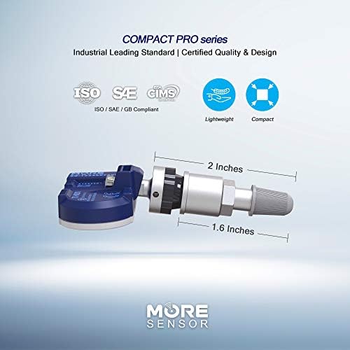 Moresensor Compact Pro Series 315MHz TPMS сензор за притисок на гуми | Препрограмирани за избрани 35+ јапонски модели на бренд