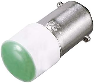 Uxcell LED светилки 24V, светло зелена табла, BA9S основна сијалица 5 парчиња