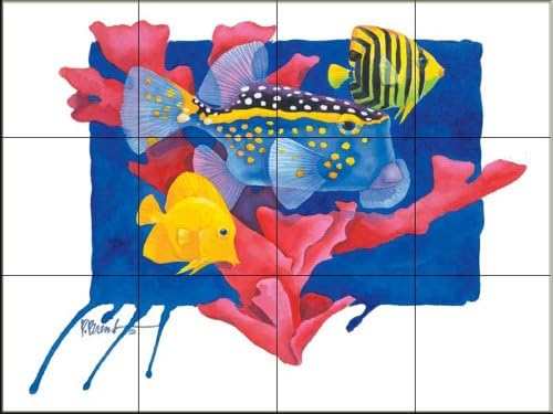 Фреска Со Керамички Плочки - Забележана Кутија Риба-Од Пол Брент