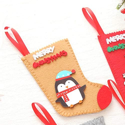 Абаодам Божиќ Порибување Божиќ Подарок Торба Мал Пингвин Третираат Бонбони Торба Елка Виси Приврзок Подарок Кеси