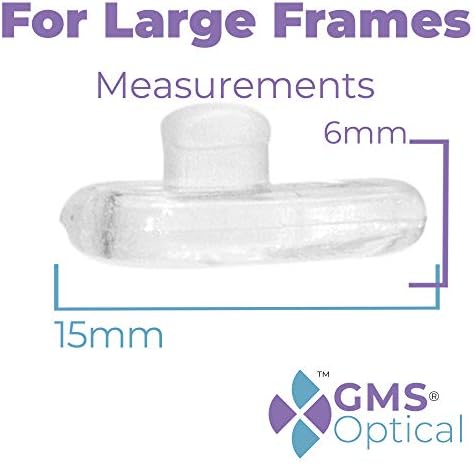 GMS Оптички притисок за воздушна торба од 15 мм во подложни за силиконски нос - за очила, очила за сонце и абење на очите