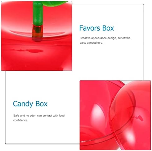 Јардве Домашен Декор 8 парчиња Божиќна Кутија За Бонбони Пластични Контејнери Со Јаболка Црвени Јаболка Фаворизира Украс за Венчавки