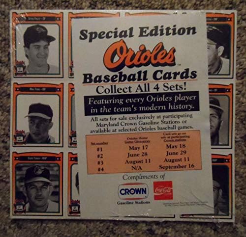 1991 Круна Кока -Кола Балтимор Ориолес Серија 2 Трговска картичка сет - фабрички запечатени - 120 картички