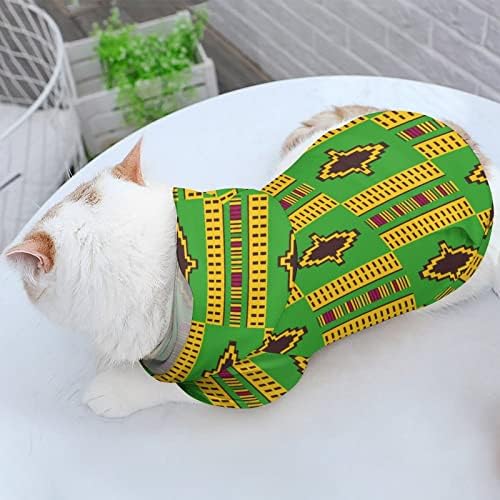 Африкански принт анкара шема кучиња качулка пуловер џемпер мека облека за миленичиња облечена со качулка џемпер за кучиња мачка
