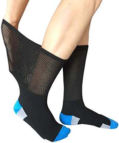 Дијабетичари кои не се врзуваат циркулаторни екипи чорапи меко топло атлетско за машко дијабетес отечен едем обичен фустан сокс црна