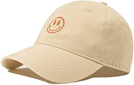 Киград унисекс бејзбол капа мажи жени графичка насмевка лице памук извезена тато капа со низок профил прилагодлива спортска капа
