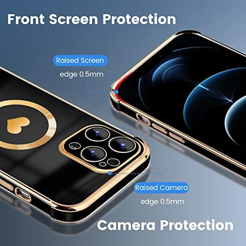 TQLGY за iPhone 12 Pro Max Случај Магнетна Верзија Работа Со MagSafe Со Целосна Заштита На Објективот На Фотоапаратот Засилени