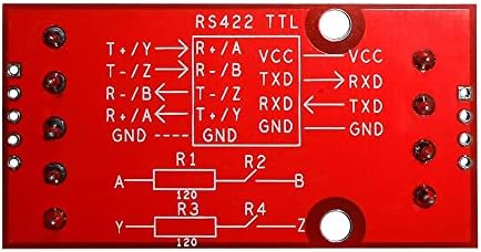 Конвертор RS422 во TTL, 3,3V Ниво на конвертор на конвертор Меѓусебна конверзија со индикаторска светлина
