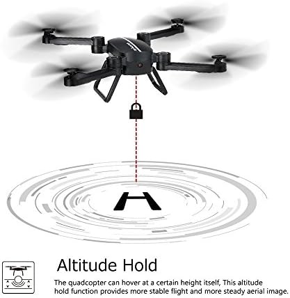 Fytoo X8TW RC Drone, преклопен WiFi FPV 0,3MP Хеликоптер за пренос во реално време 2.4GHz Висина Држете 6 оски за контрола на gyro app Quadcopter