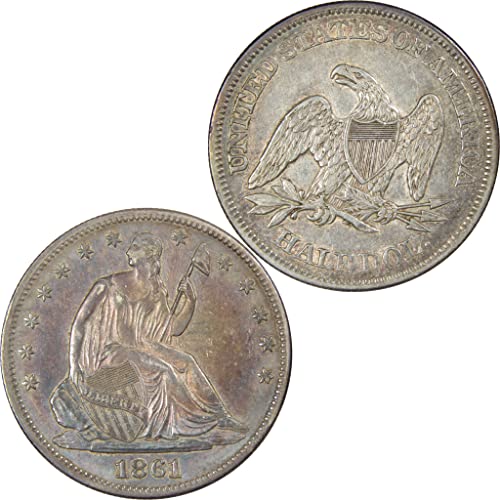 1861 седечки либера од половина долар за нециркулиран SKU: IPC6725