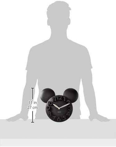 Меиди Часовник Модерен Дизајн Мики Маус Голема Цифра 3Д Ѕиден Часовник Декорација На Домот-Црна