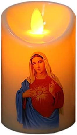 AILIDON AN914 5 парчиња Исус Христос Свеќи СВЕТИЛКА LED Tealight Романтична Столб Светлина Креативни Пламен Електронски Свеќа Батерија