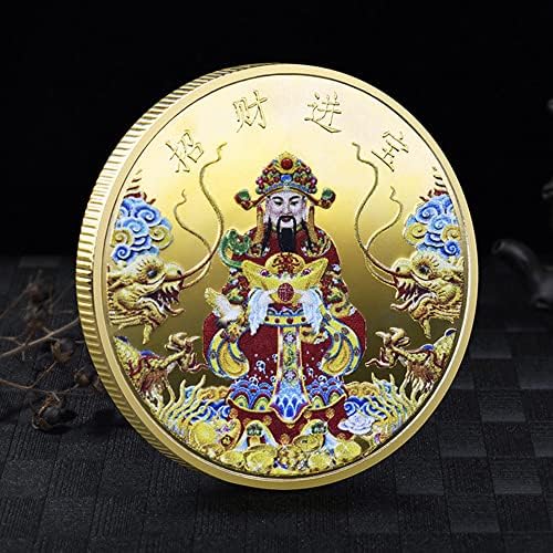 Нека Богатството Ви Дојде Великодушно Кинески Бог На Богатството Среќа Монета за Гребење Лотарија Билети