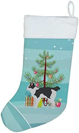 Каролина богатства CK4633CS Јапонски боб -мачка радост Божиќ Божиќно порибување, камин што виси чорапи Божиќна сезона забава Декорации за