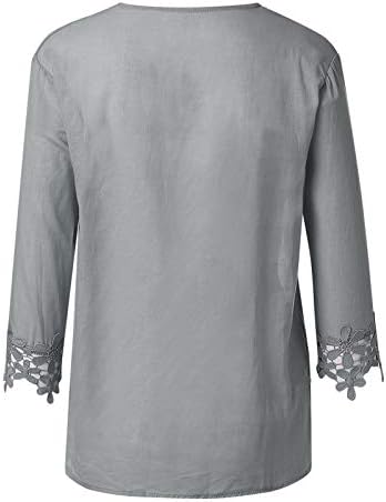 Облека Миашуи Кратка жени блуза удобна врвна блуза долга ракав кошулата
