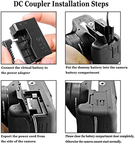 Gonine ACK-E8 Напојување LP-E8 Camera Camera Dummy Battery DR-E8 DC Coupler AC адаптер комплет за Canon EOS Rebel T5i T4i T3i T2i, Kiss X6i