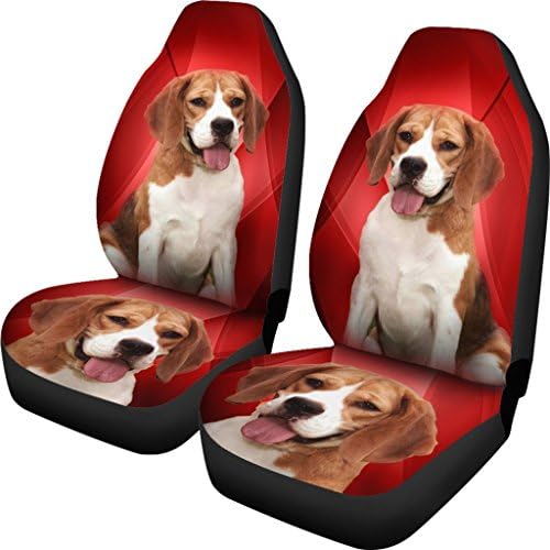 Павлион Неверојатно Куче Бигл Црвено Печатење Капаци За Автомобилски Седишта