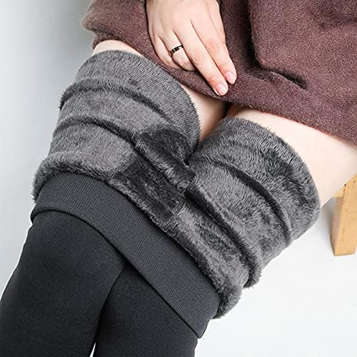 Iius Fleece Leded Healsенски женски зимски топли термички хеланки со високи половини затегнати панталони меки поставени панталони за тренингот