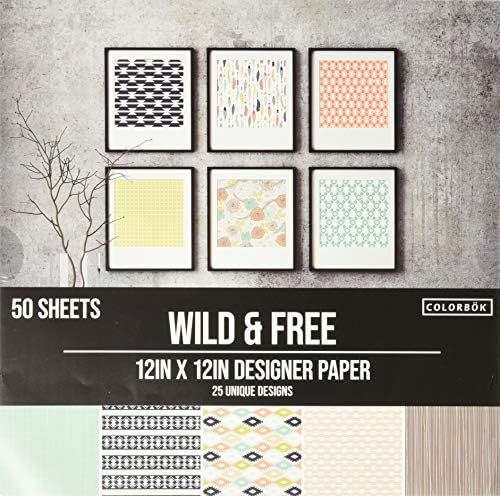 Подлога за хартија за дизајнер на Colorbok, 12 x 12, диви и бесплатни