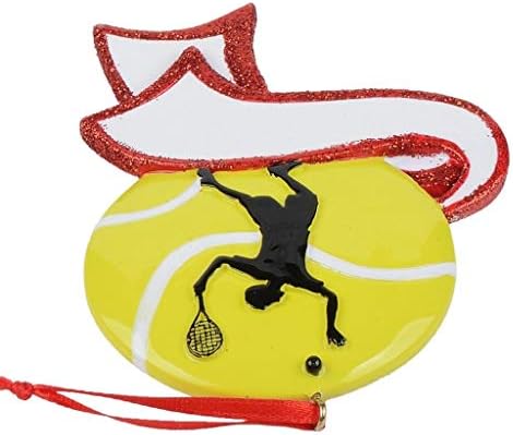 Персонализирани тениски Божиќни украси 2022 година - Орнамент на тенис starвезда од полиресин - Орнаменти на спортски навивачи - Тениски