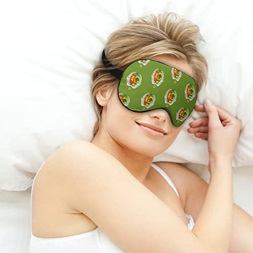 Палто раце на сенегалска спиење маска за очи за очи со прилагодлива лента за слепите за патувања за авиони