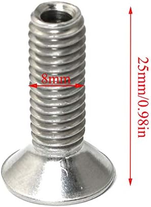 PZRT 2PCS Цилиндричен шуплив шестоаголен приклучок за приклучок 304 завртки за навојување на ламби од не'рѓосувачки челик низ завртката