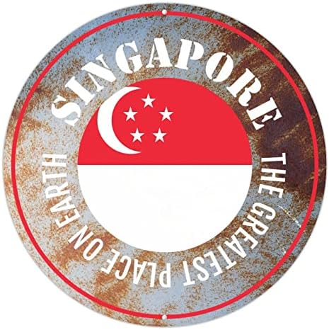 Знаме на знамето на Сингапур за преден тремот Најголемото место на Земјата метал знак патриотски декор земја сувенир wallидна