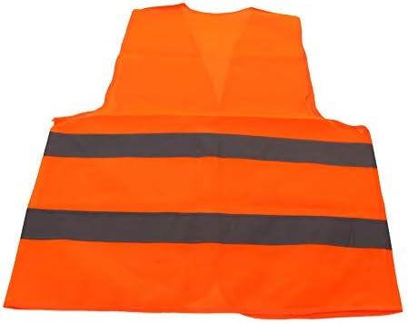 Безбедносен елек од Othmro Висока видливост портокалова 85G WARP плетена ткаенина безбедносни елеци за мажи и жени 1 парчиња