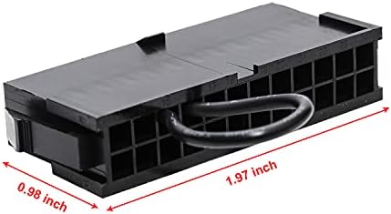 24-пински ATX Алатка за снабдување со напојување со напојување на PSU Тест Стартер без да биде вклучен во матичната плоча 2 парчиња