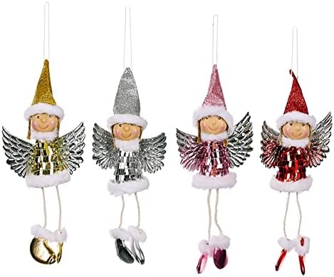Божиќна Декорација Ангел Приврзок Светка Долги Нозе Девојка Елка Шарм Големи Божиќни Топки Украси